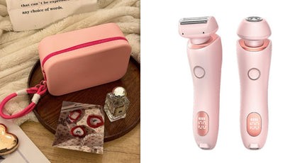 2 in 1 Epilierer zur Haarentfernung, wiederaufladbarer USB-Trimmer, Rasierer für Frauen, Körperrasierer, Gesicht, Beine, Achselhöhlen, Bikinizone, Hand, Schamhaarrasierer, Haarentferner