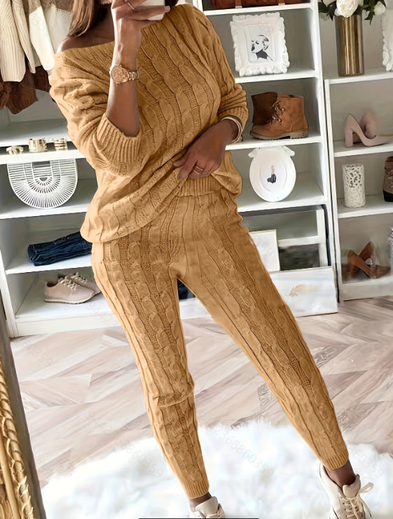 Fashion Solid Color Suit Sweater Women