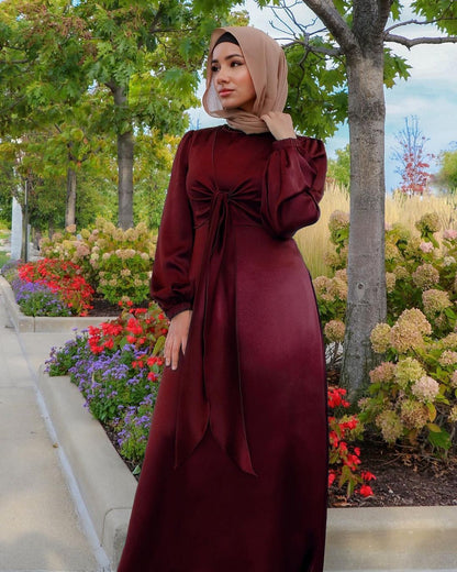 Ramadan Eid Mubarak Kaftan Dubai Abaya Türkei Muslimische Frauen Hijab Satin Kleid Islam Kaftan Marocain Kleider Vestidos Robe Femme