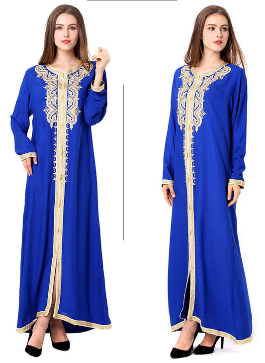 Muslimisches besticktes Spitzenkleid