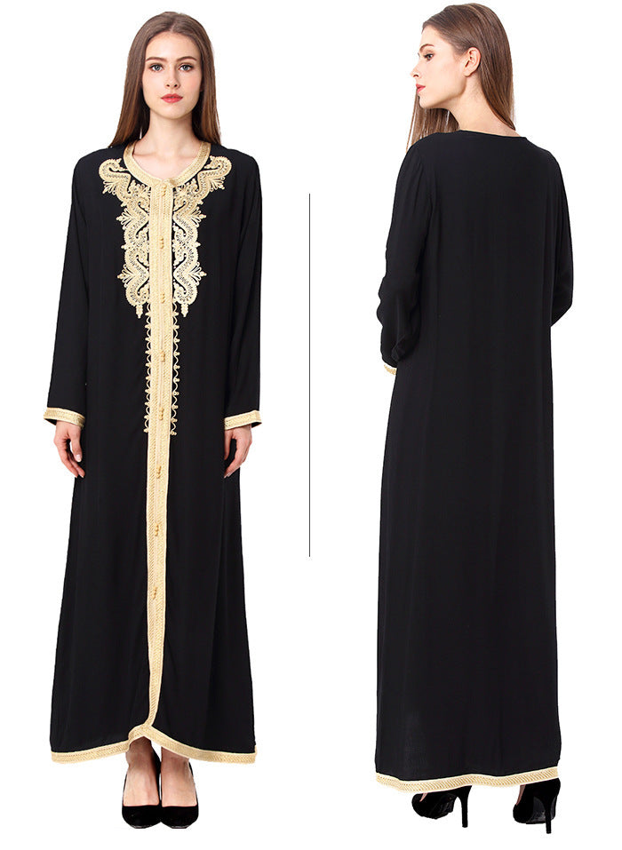 Muslimisches besticktes Spitzenkleid