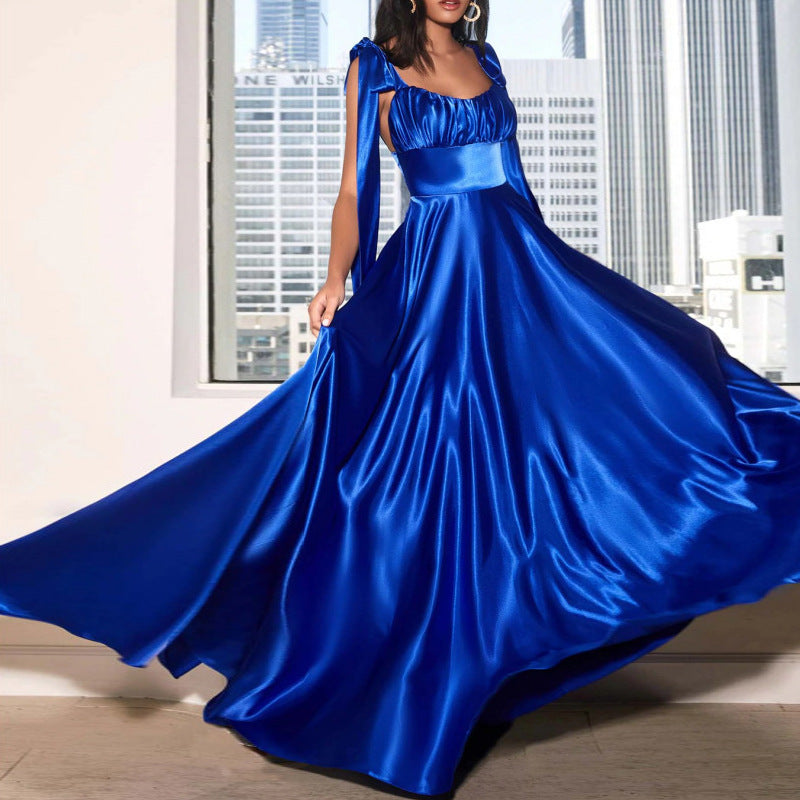 Fashion Sleeveless Camisole Gown Bridesmaid Evening Dress Dress Women