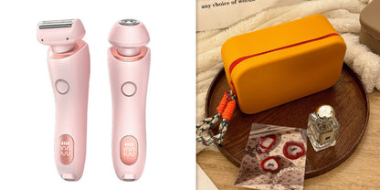 2 in 1 Epilierer zur Haarentfernung, wiederaufladbarer USB-Trimmer, Rasierer für Frauen, Körperrasierer, Gesicht, Beine, Achselhöhlen, Bikinizone, Hand, Schamhaarrasierer, Haarentferner