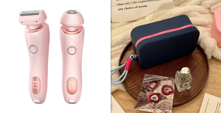 2 in 1 Epilierer zur Haarentfernung, wiederaufladbarer USB-Trimmer, Rasierer für Frauen, Körperrasierer, Gesicht, Beine, Achselhöhlen, Bikinizone, Hand, Schamhaarrasierer, Haarentferner