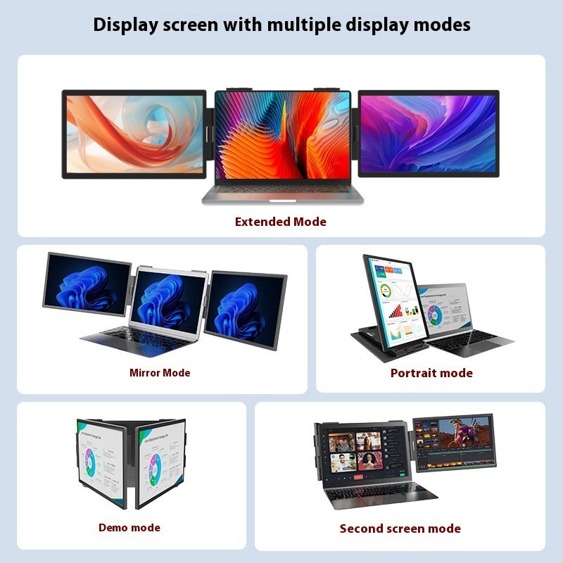 14-inch Dual-screen Portable Monitor Laptop With Wall-mounted External Expansion Screen Dual-screen Portable Screen