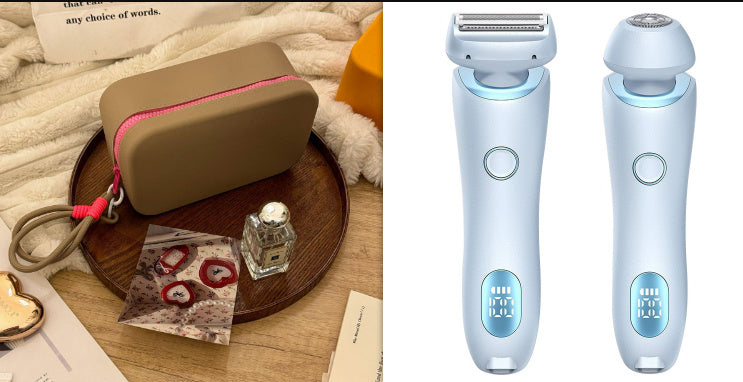 2 in 1 Epilierer zur Haarentfernung, wiederaufladbarer USB-Trimmer, Rasierer für Frauen, Körperrasierer, Gesicht, Beine, Achselhöhlen, Bikinizone, Hand, Schamhaarrasierer, Haarentferner