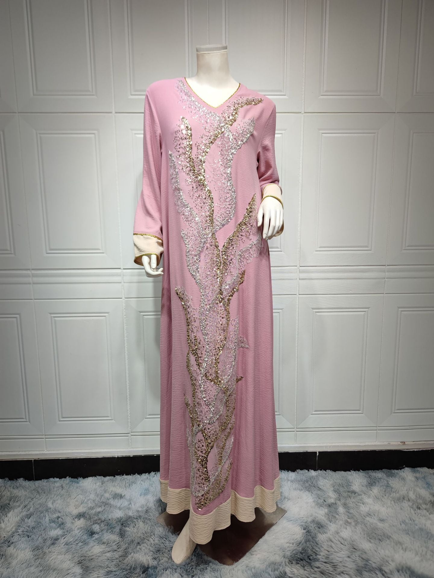 Muslim Robe Sequin Embroider Fashion