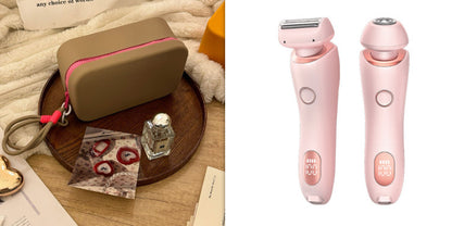 2 in 1 Epilierer zur Haarentfernung, wiederaufladbarer USB-Trimmer, Rasierer für Frauen, Körperrasierer, Gesicht, Beine, Achselhöhlen, Bikinizone, Hand, Schamhaarrasierer, Haarentferner