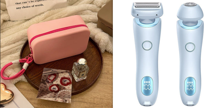 2 in 1 Epilierer zur Haarentfernung, wiederaufladbarer USB-Trimmer, Rasierer für Frauen, Körperrasierer, Gesicht, Beine, Achselhöhlen, Bikinizone, Hand, Schamhaarrasierer, Haarentferner