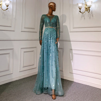 Temperament Luxury High-end Beaded Evening Dress Banquet Skirt