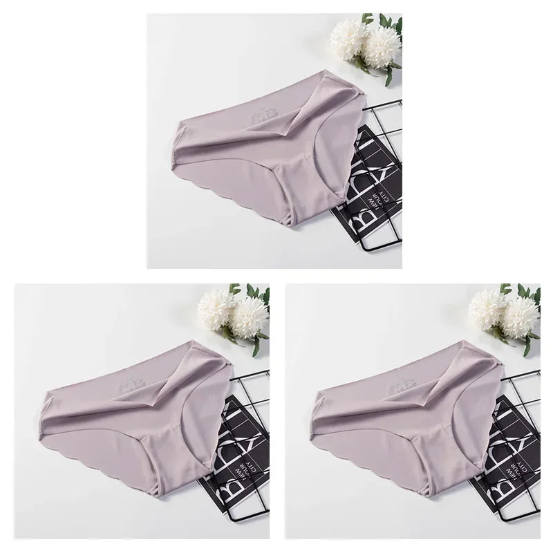 3 Pcs Seamless Panties For Woman Underwear Sexy Briefs Solid Female Underpants Hot Sale lingerie For Ladies Panty