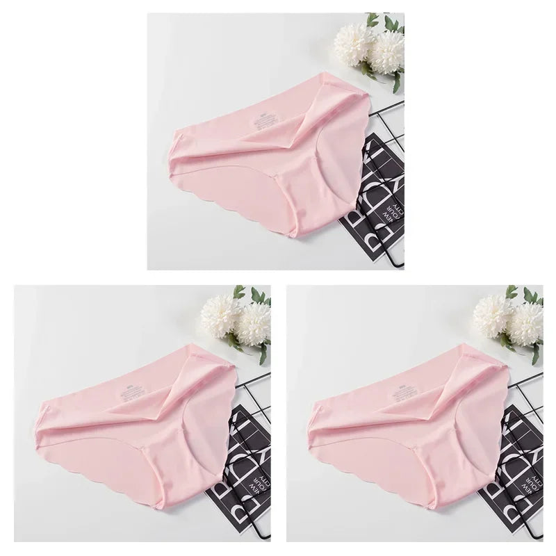 3 Pcs Seamless Panties For Woman Underwear Sexy Briefs Solid Female Underpants Hot Sale lingerie For Ladies Panty