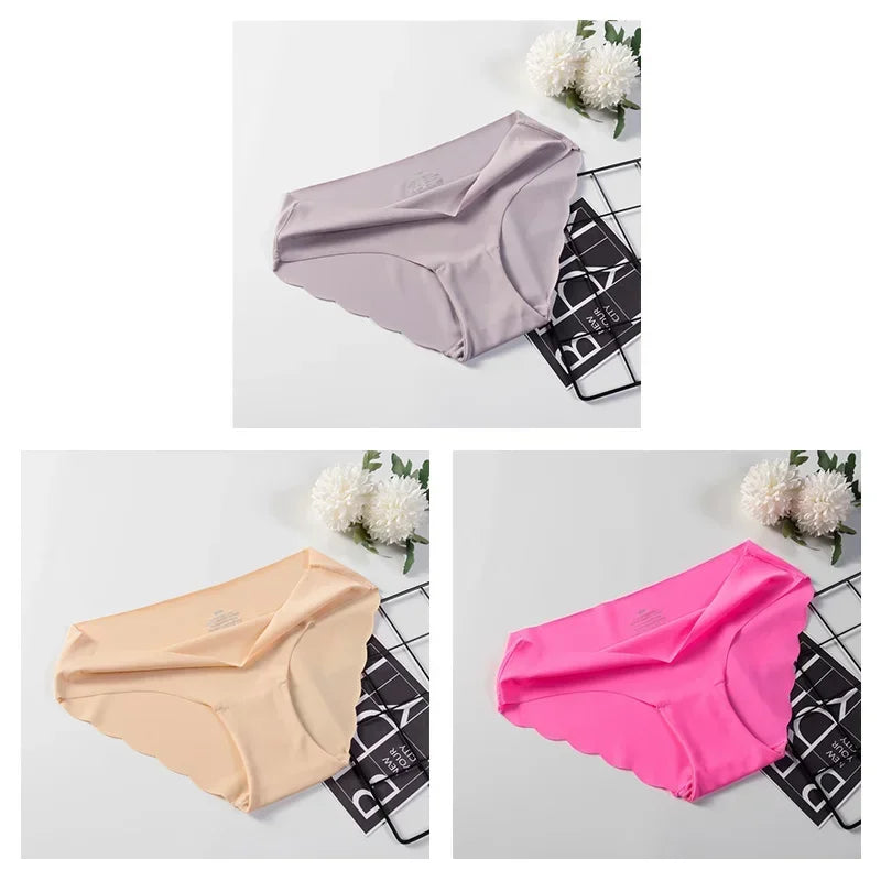 3 Pcs Seamless Panties For Woman Underwear Sexy Briefs Solid Female Underpants Hot Sale lingerie For Ladies Panty