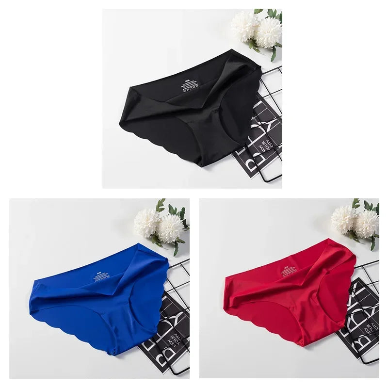 3 Pcs Seamless Panties For Woman Underwear Sexy Briefs Solid Female Underpants Hot Sale lingerie For Ladies Panty