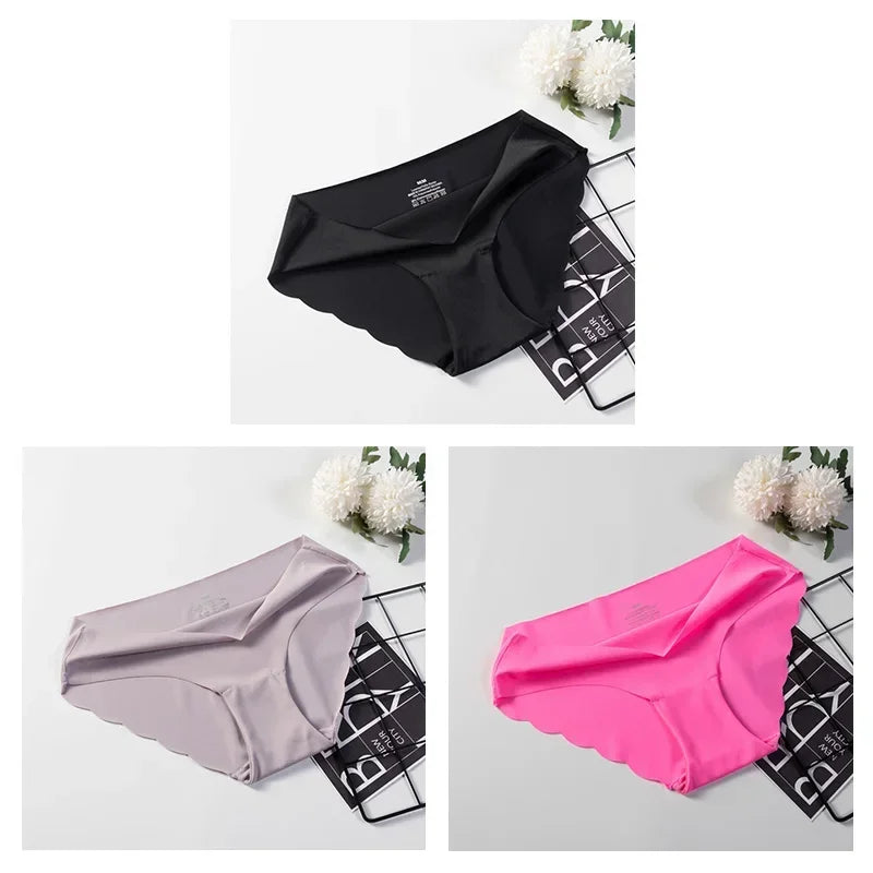 3 Pcs Seamless Panties For Woman Underwear Sexy Briefs Solid Female Underpants Hot Sale lingerie For Ladies Panty