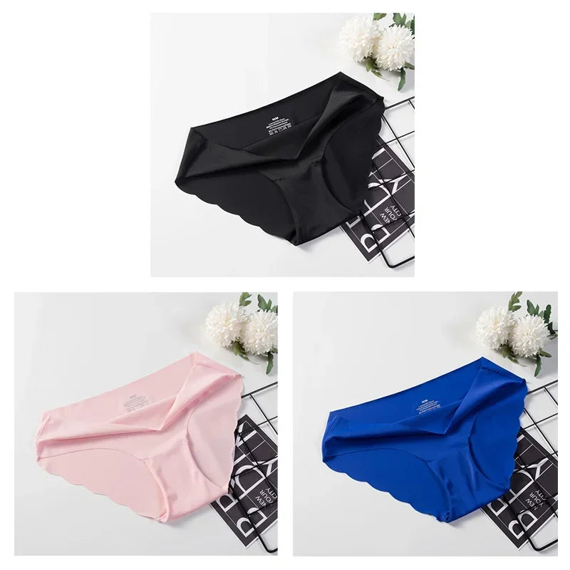 3 Pcs Seamless Panties For Woman Underwear Sexy Briefs Solid Female Underpants Hot Sale lingerie For Ladies Panty