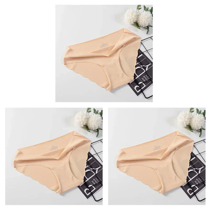 3 Pcs Seamless Panties For Woman Underwear Sexy Briefs Solid Female Underpants Hot Sale lingerie For Ladies Panty