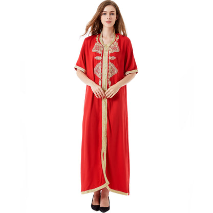 Muslim Embroidered Lace Dress Dress