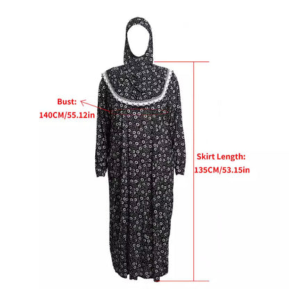 Plus Size Hooded Printed Dress For Woman